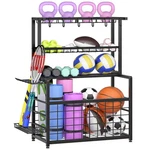 Sports Equipment Garage Organizer, Storage Rack With Basket, Heavy Duty Holde.... Fixed Price $108.12.