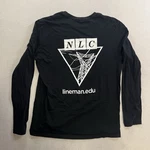 Northwest Lineman College T-shirt Men Size Large Black Long Sleeve Graphic. Fixed Price $14.99.