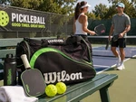 Wilson Tennis Duffle Bag Black Green Sports Gym Travel Racquet Gear. Fixed Price $49.99.