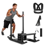 Weight Sled Push Pull Fitness Strength Training Gym Equipment Black Vevor Handle. Fixed Price $209.99.