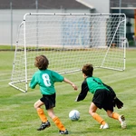 12 X 6' Portable Soccer Goal Net Steel Post Frame Backyard Football Training Set. Fixed Price $65.19.