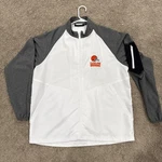 Cleveland Browns Dunbrooke White/gray Nfl Football Lightweight Jacket Adult. Fixed Price $22.00.
