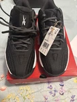 Reebok Press Lace Up Low Top Sneaker Black White Kids Size 5 Basketball. Fixed Price $20.00.