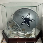 Troy Aikman Dallas Cowboys Signed Full-size Football Helmet Steiner W/glass Case. Fixed Price $649.00.