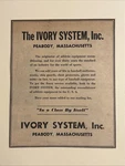 Ivory System Inc. Sports Reconditioner Peabody Ma 1953 Sporting News 6X8 Ad. Fixed Price $16.00.