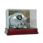 Saftgard Supplies Deluxe Acrylic Wood Base Mini Helmet Display Case W/ Silver. Fixed Price $67.99.