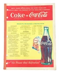 Vintage Coca-cola = Coke Promo 4 Page Notebook 10.5 X 8" Weights Measures Safety. Fixed Price $12.99.