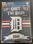 Detroit Tigers Embossed Metal Sign Obey The Rules Mlb Party Animal Inc. Fixed Price $15.24.