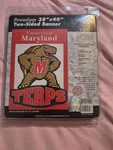 Maryland Terrapins Double Sided 28 X 40 House Banner Flag Terps Bsi New. Fixed Price $25.00.