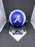 Atlanta Braves Rawlings Collectible Mlb Baseball & Stadium Seat Display. Fixed Price $15.00.