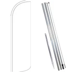 Solid White Windless Feather Flag Bundle (complete Kit) Or Optional Replacement. Fixed Price $54.99.