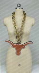 New Texas Longhorns Gold Jumbo Black Big Fan Chain Necklace Foam Usa. Fixed Price $21.77.