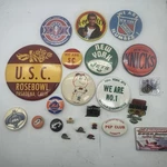 Vtg 60S 70S Sports Team Pinback Buttons Lot Of 23 Nfl Mlb Nhl Ncaa & Non. Fixed Price $149.97.