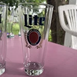 Miller Lite Libby Glass 16OZ New Heavy Barware Beer. Fixed Price $7.00.