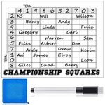 100 Football Squares Board Dry Erase Office Pool Game Set - 24 X 36 Inch Scor.... Fixed Price $28.86.