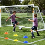 Naizea Goal Backyard, Folding Weatherproof Hpvc Soccers W/soccer Net. Fixed Price $109.99.