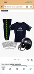 Seattle Seahawks Nfl Uniform Set Franklin Football Jersey Helmet Kids Large New!. Fixed Price $75.00.