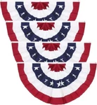 4 Pack Usa Pleated Fan 3X6 Feet American Bunting Flags Half Banner. Fixed Price $29.88.