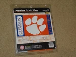 Clemson University Tigers Flag Banner Ncaa Licensed Bsi 3X5'. Fixed Price $10.39.