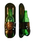 Hand-crafted Leather Beer Holster, Drink Beverage Holder, Many Tooled Designs. Fixed Price $24.95.