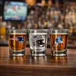 New England Patriots Shot Glass Set 3 Official Nfl Mojo Licensing Barware. Fixed Price $25.99.