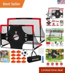 Kids Soccer Goals For Backyard Set Of 2, 6X4 Ft Portable Toddler .... Fixed Price $114.19.