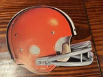 Vtg 1970S Cleveland Browns Nfl Riddell Football Helmet Cardboard Sign Plaque. Fixed Price $17.99.