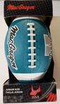 Vintage Macgregor Official Junior Size Teal Football With Tee, New, Varsity. Fixed Price $34.99.