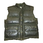 Vintage 90'S Mcalister Green Waxed Cotton Goose Down Sporting Hunting Vest Sz. Fixed Price $160.00.