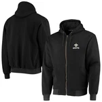 Dunbrooke Mens Black Orleans Saints Craftsman Thermal-lined Full-zip Hoodie. Fixed Price $109.26.