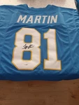 Tony Martin San Diego Chargers Autographed Jersey Nfl Football Jsa Authenticated. Fixed Price $75.00.