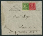 1910S Usa Cover Louis Mo Mannheim Germany Baden Washington Franklin Stamps. Fixed Price $12.60.