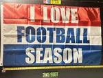 Football Flag Free Shipping Love Man Cave Rugby America Usa Sign 3X5'. Fixed Price $23.95.