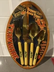 Team Nfl 4 Piece Silverware Dishwasher Safe New York Jets By Imperial 1993. Fixed Price $13.81.