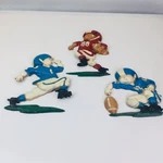 Homco Metal Football Players Wall Hangings #1254 1976 Usa. Fixed Price $15.00.