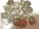 Cb Set Of 20 St Benedict Medals 7/8 Inch Metal Saint Pendant Bulk Lot. Fixed Price $124.00.
