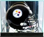 Helmet Display Case Football Black Wood Glass Nfl Ncaa Usa Cabinet Sport Holder. Fixed Price $188.41.