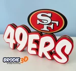 Custom 49ERS Name Sign 3D Printed San Francisco Nfl Fan Gift Decor. Fixed Price $26.65.