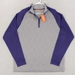 Cutter & Buck Cbuk Pullover Mens Gray Purple All-star Printed 1/2 Zip New. Fixed Price $29.95.