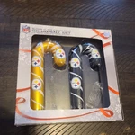 Nfl Pittsburgh Steelers Blown Glass Candy Cane Ornaments Christmas Decorations. Fixed Price $19.50.
