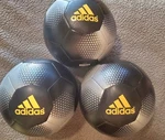 3 New Addidas Size 5, Ace Glider Soccer Balls. Ship Deflated. Full Sz Adult. Fixed Price $54.99.
