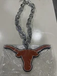 Texas Longhorns Silver Big Fan Chain Necklace. Fixed Price $15.95.