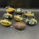 Lot Of 8 Nfl Green Bay Packers Football Christmas Tree Ornaments Forever Collect. Fixed Price $25.97.