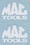 2 New Mac Tools 6" White Decals Stickers Toolbox Truck Car Show Window. Fixed Price $8.33.
