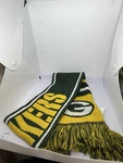 Green Bay Packers Scarf Nfl Heavyweight Woven Stripes Fringe Forever Sz 64"X7". Fixed Price $12.83.