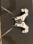 Battle Defender Youth Medium Football Shoulder Pads Adjustable White/black. Fixed Price $140.00.