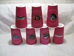 New Nfl Licensed 3D Holographic Pink Spirit Cup Raiders Eagles Rams Falcons Rv. Fixed Price $12.95.