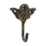 Cast Iron Angel Cherub Wings Wall Hook Key Towel Coat Hanger Rustic Brown Color. Fixed Price $17.05.