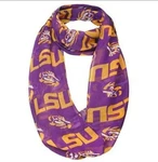 New Foco Ncaa Lsu Tigers Infinity Scarf Purple Team Color Lightweight Spirit. Fixed Price $12.95.