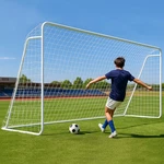 Portable 12 X 6' Soccer Goal Net Steel Post Frame Backyard Football Training Set. Fixed Price $79.99.